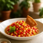 Fresh Fruit Salsa with Cinnamon Sugar Pita Chips