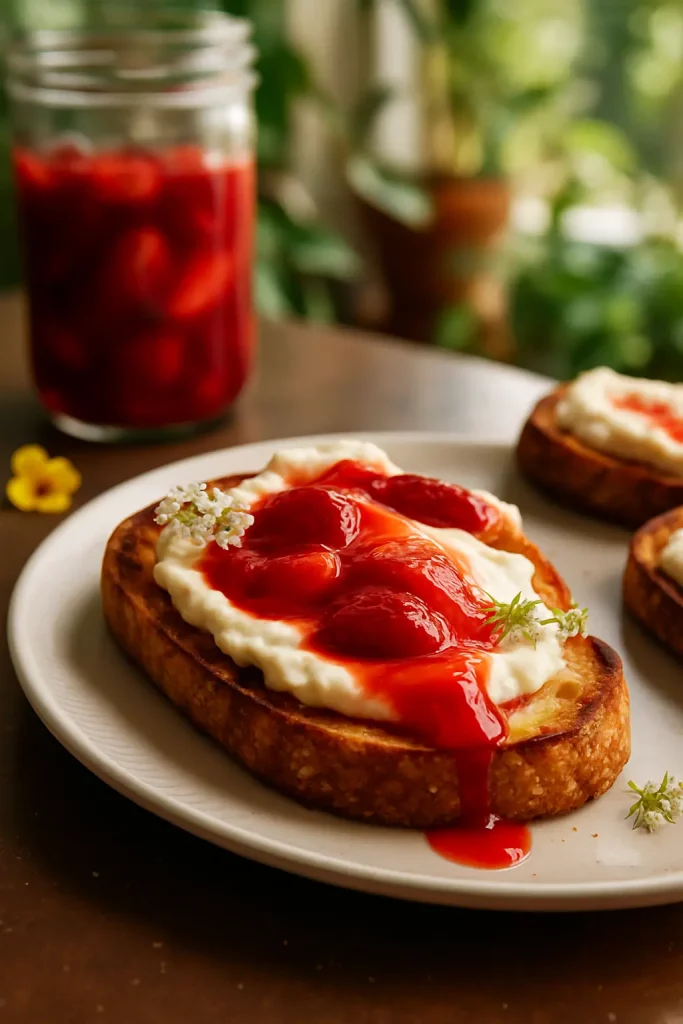 Strawberry Ricotta Toast Recipe