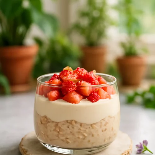 Strawberry Cheesecake Overnight Oats