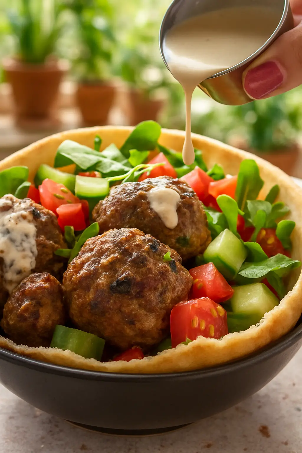 Ingredients for Mediterranean beef meatballs recipe
