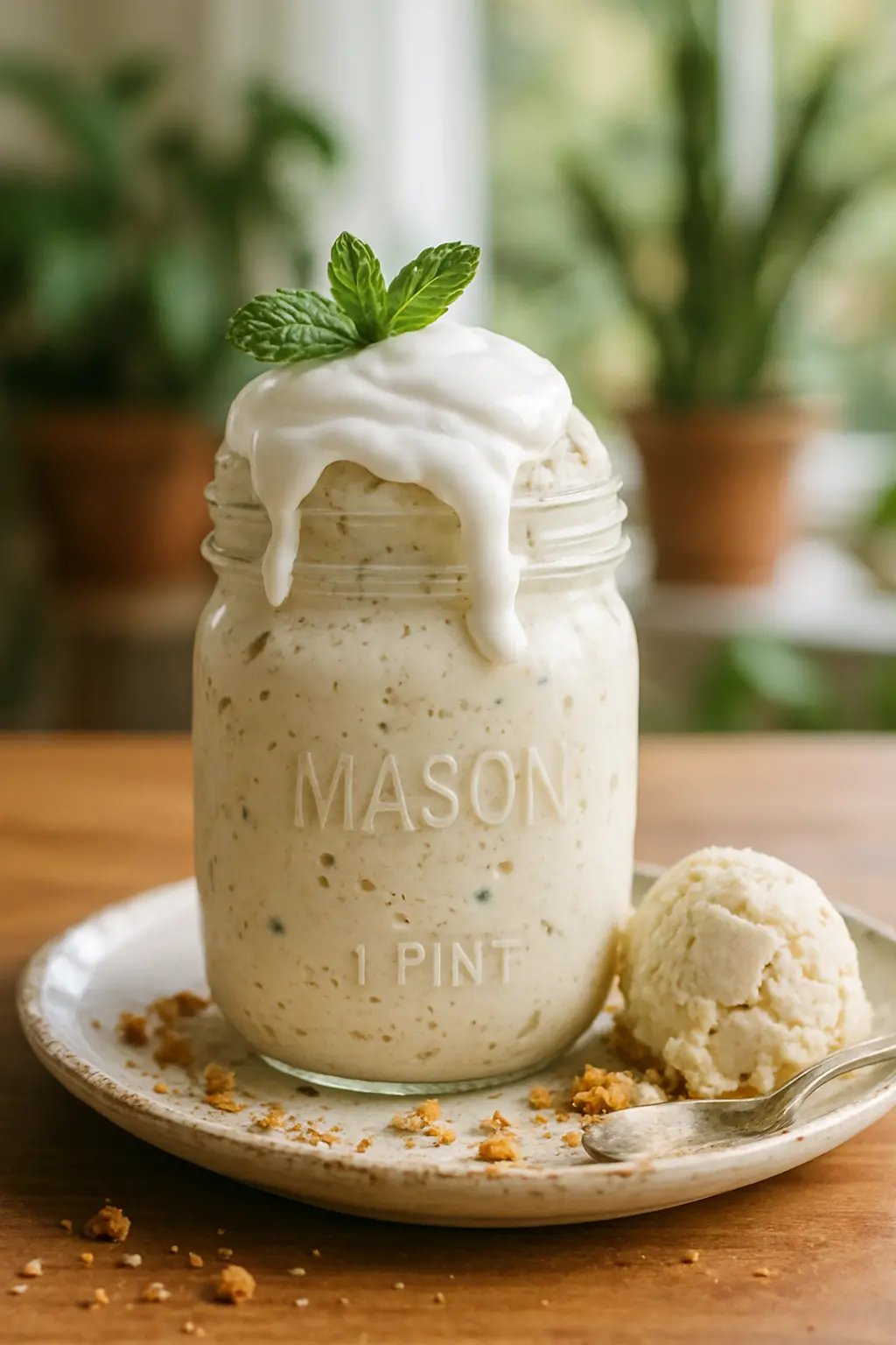classic vanilla ice cream recipe in bowl