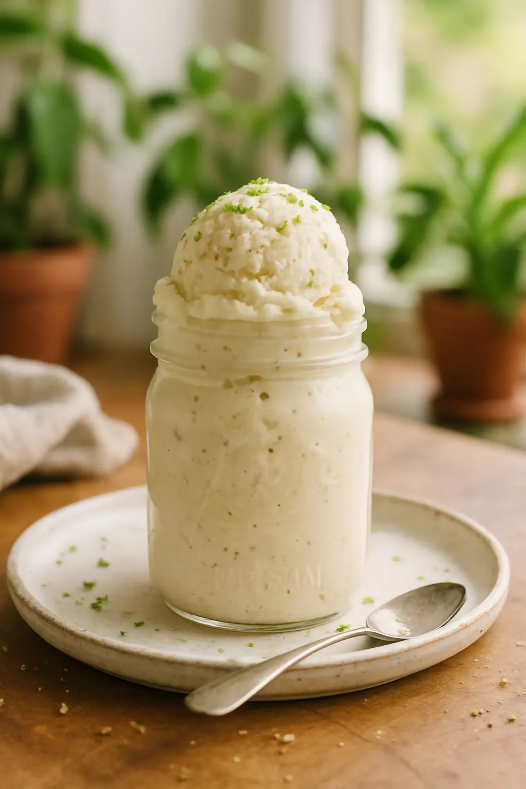 classic vanilla ice cream recipe in bowl