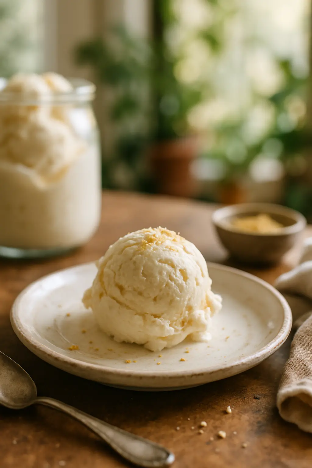 Mixing ingredients for 4 qt vanilla ice cream recipe