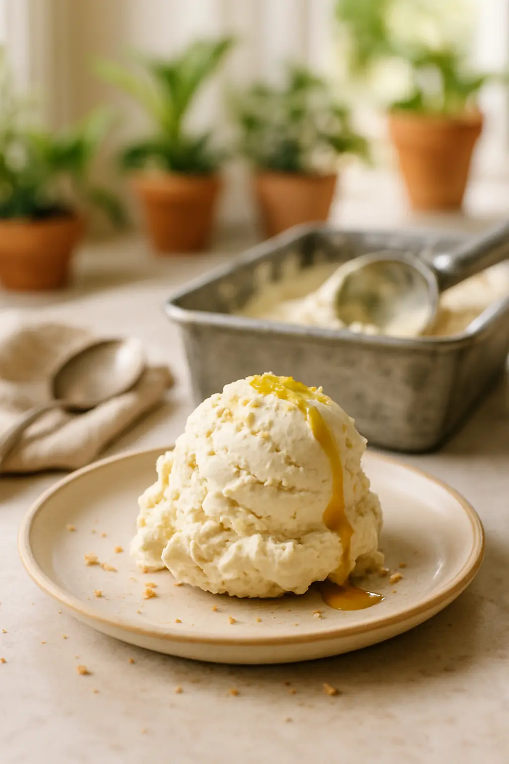 easy homemade ice cream without machine in container