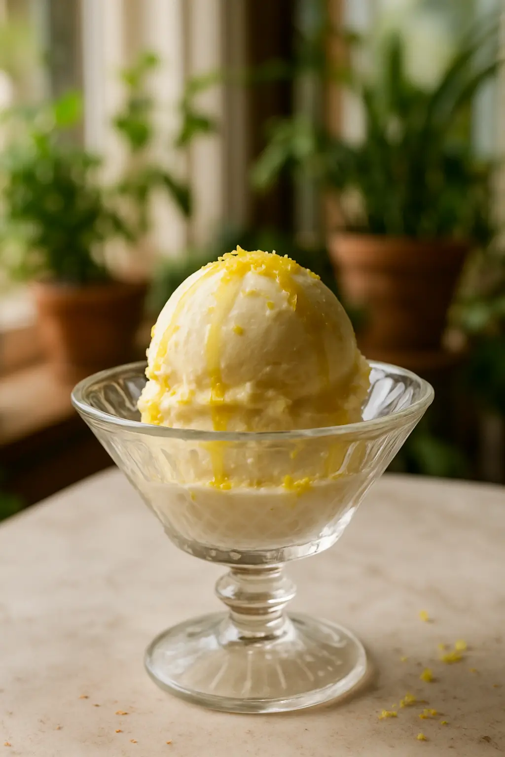 Ingredients for plain ice cream: milk, cream, sugar and vanilla