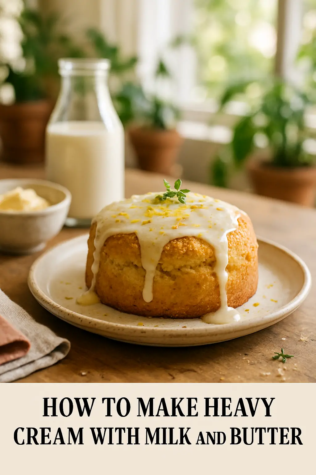 How to make heavy cream with milk and butter