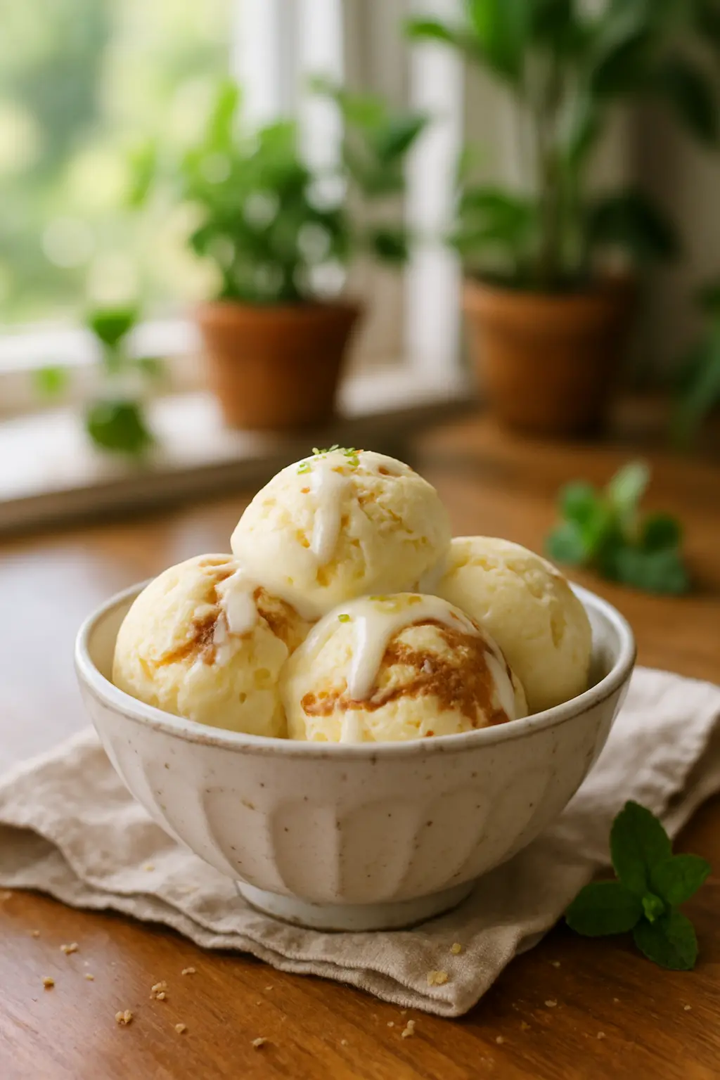 Ingredients for homemade ice cream using half and half: vanilla, sugar, salt