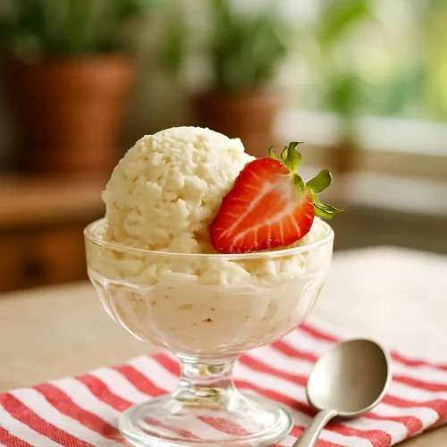 My Dad's Homemade Vanilla Ice Cream