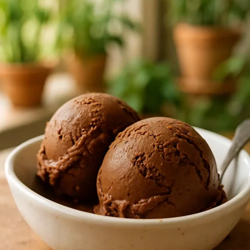Chocolate Avocado Ice Cream {vegan, 5 ingredients, keto option}