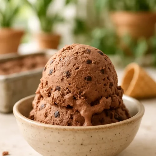 Easy Chocolate Chocolate Chip Ice Cream