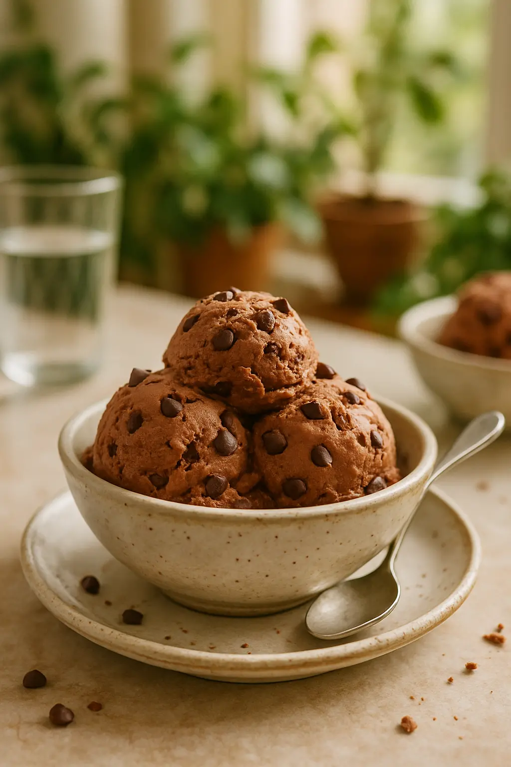 ingredients for chocolate chip chocolate ice cream