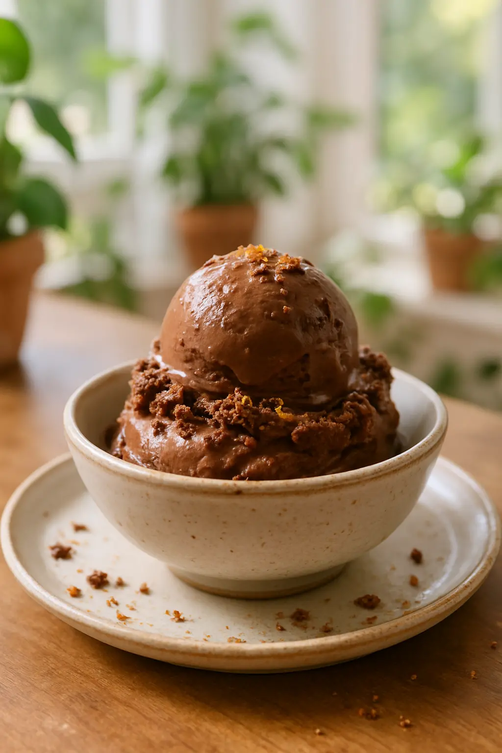 Ingredients for chocolate frozen custard recipe laid out on counter