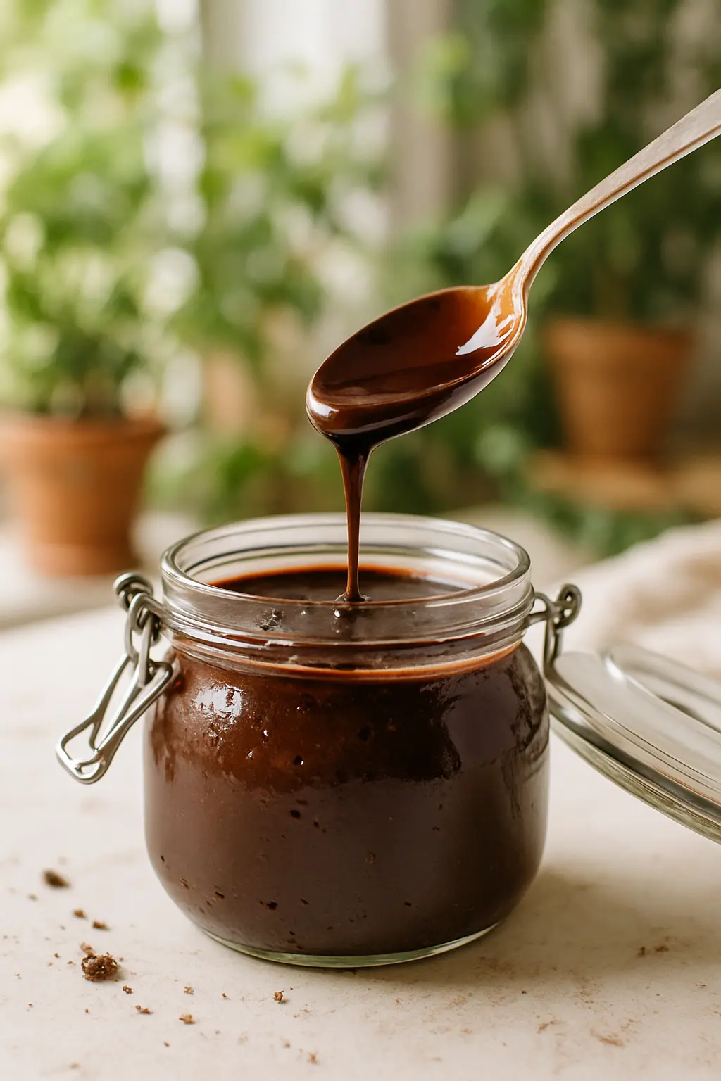 recipe for chocolate syrup for ice cream drizzled over vanilla ice cream