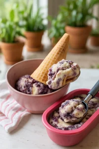 Blueberry Goat Cheese Ice Cream
