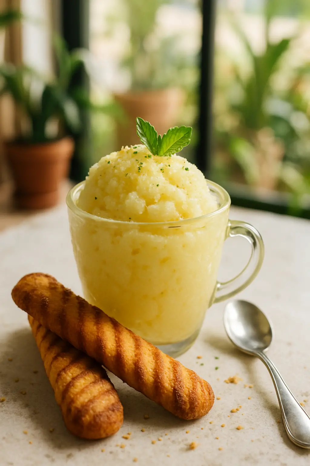 Fresh lemons and ingredients for Italian ice