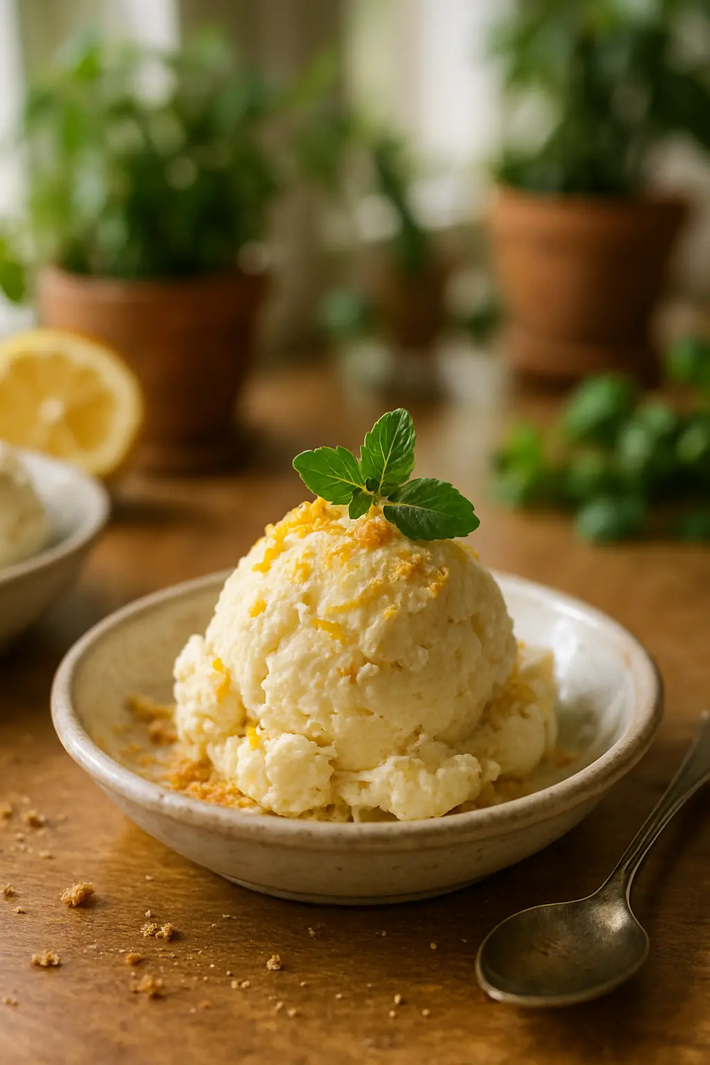 Ingredients for making ice cream in an ice cream maker