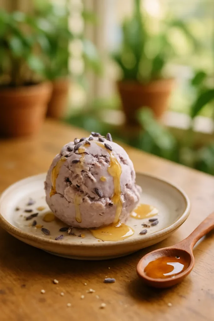 Honey lavender ice cream