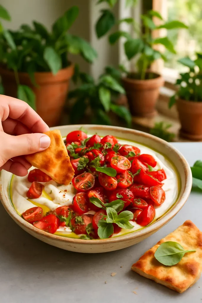 Marinated Tomatoes and Feta Dip Recipe