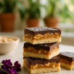 Chocolate Peanut Butter Bars (Homemade Snickers)