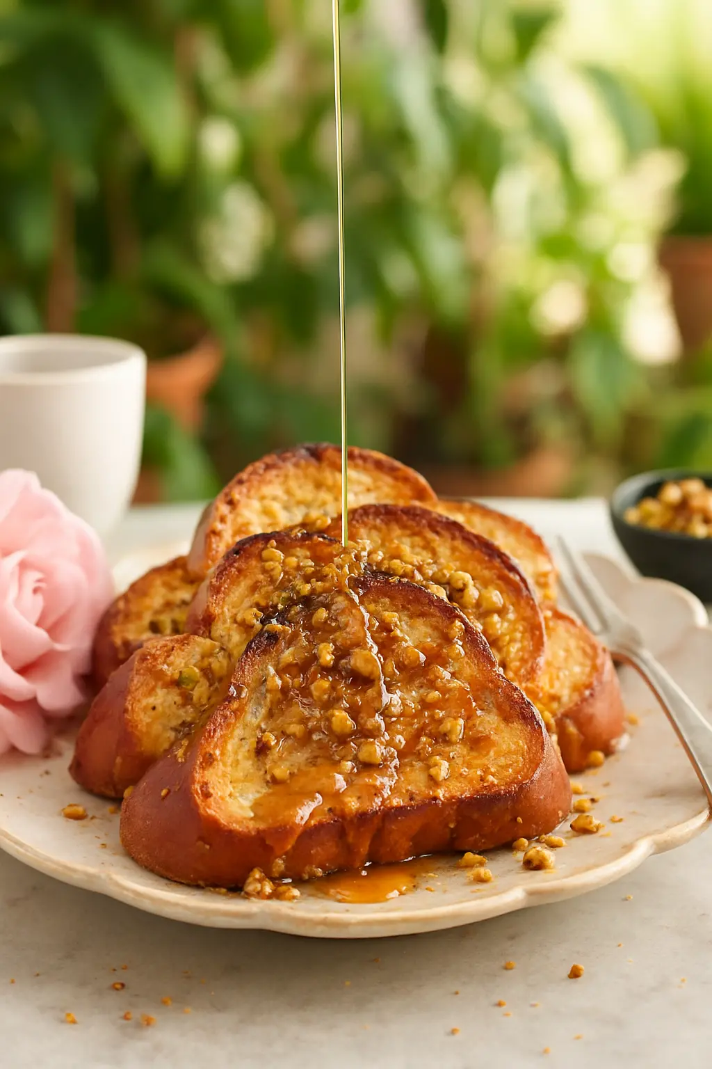 Homemade Baklava French Toast: Easy Mediterranean-Inspired Breakfast 3 Ingredients laid out for making baklava French toast