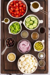 Fresh Mediterranean Greek Salad with Feta & Kalamata Olives