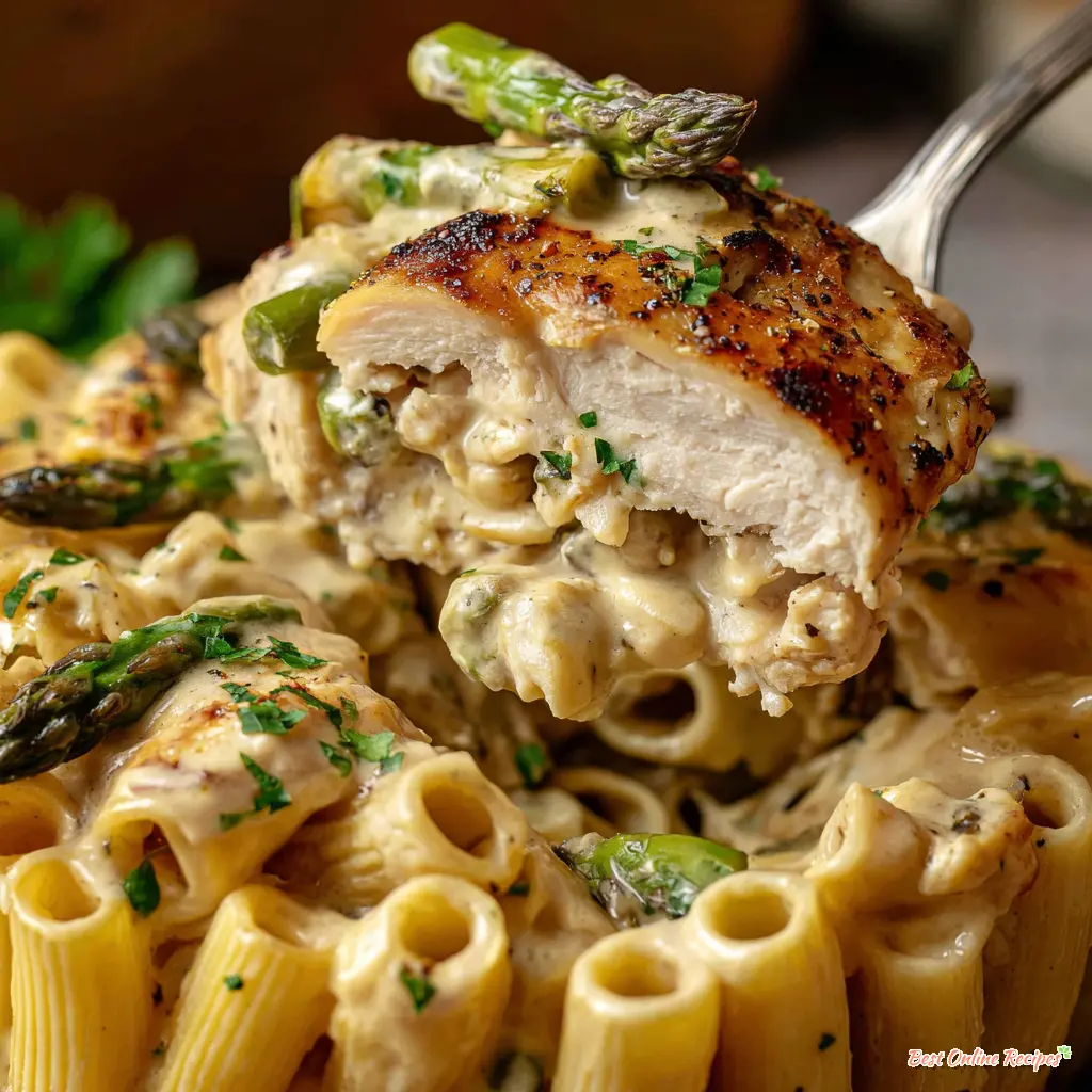 spring chicken pasta recipes close up