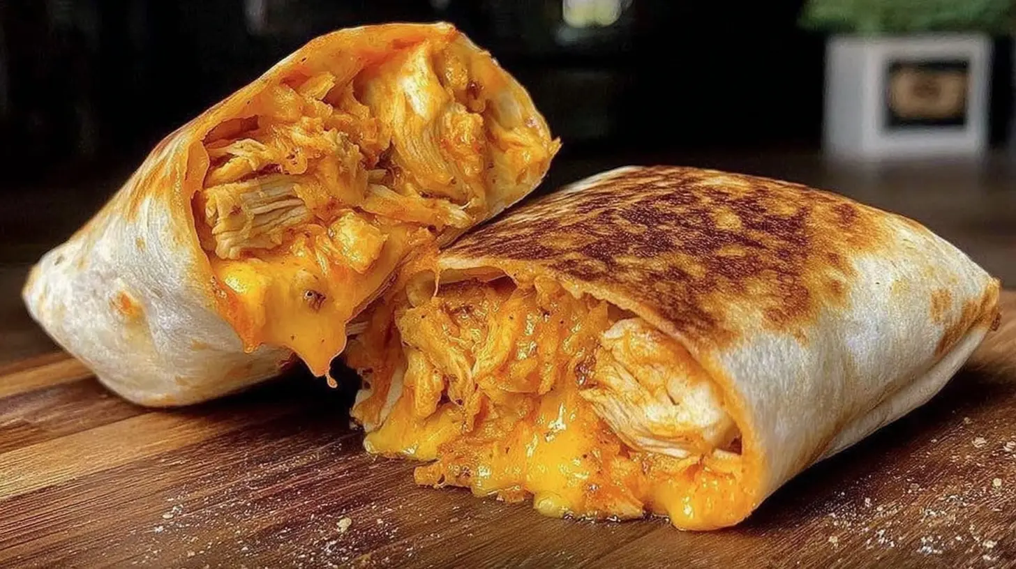 Air Fryer Buffalo Chicken Wrap