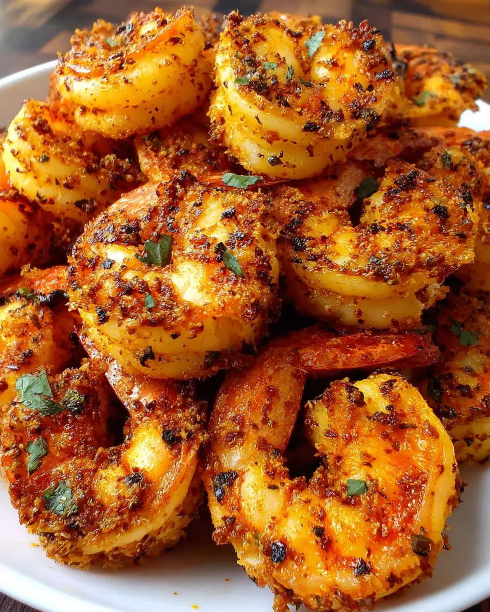 Air Fryer Cajun Shrimp Bites close up