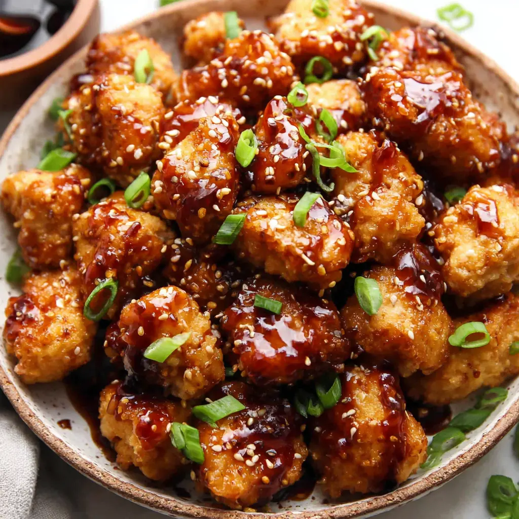 Air Fryer Chicken Teriyaki Bites final presentation