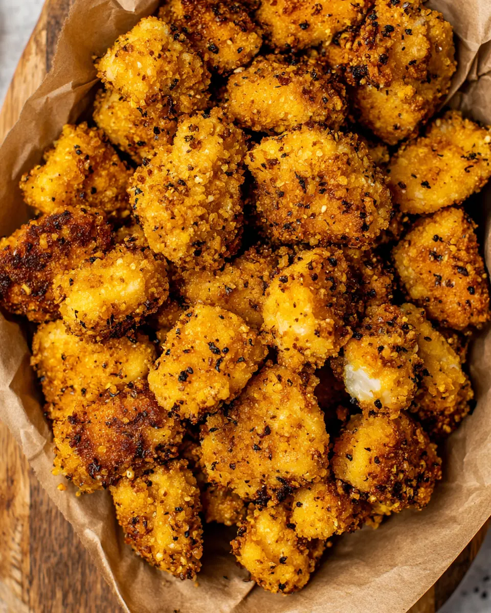Air Fryer Crispy Chicken Bites close up