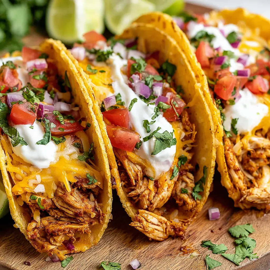 Air Fryer Crispy Chicken Tacos final presentation