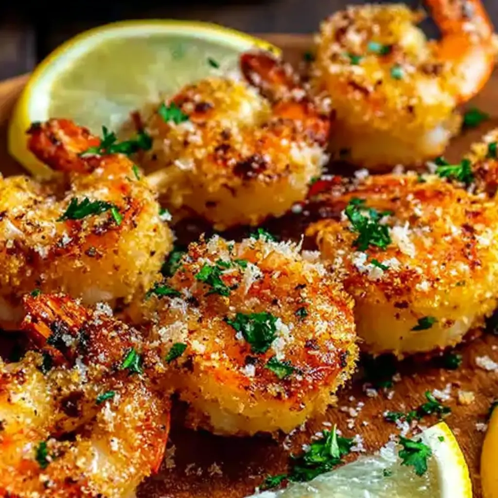 Air Fryer Garlic Shrimp Skewers final presentation