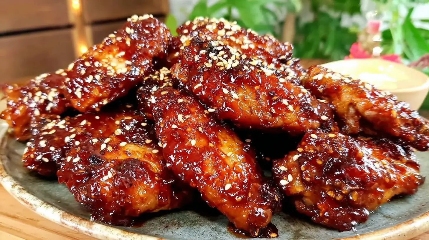BBQ Honey Chicken Wings final presentation