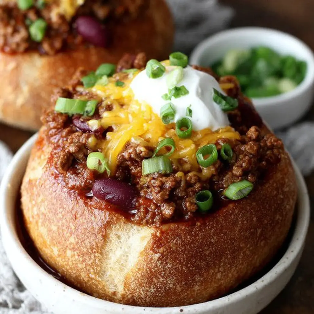 beef chili cheese bowl close up