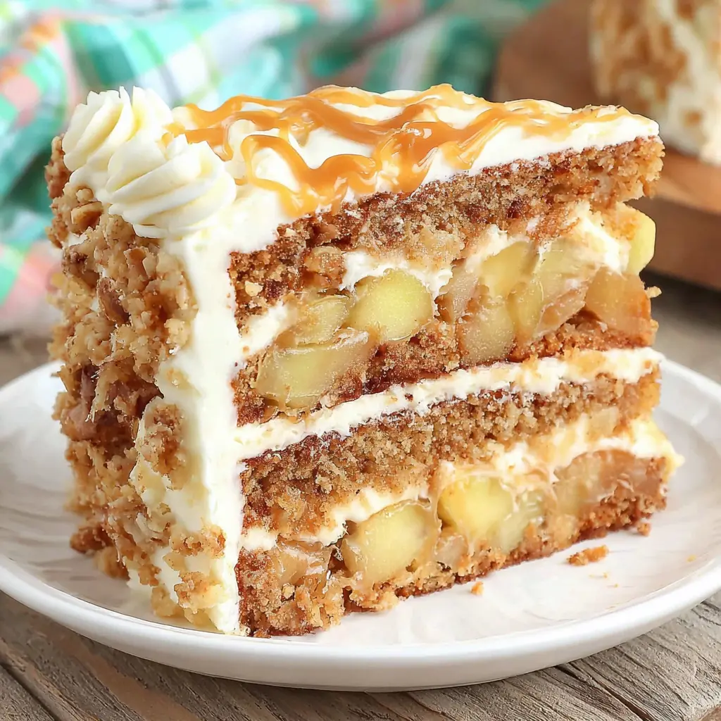 Caramel Apple Layer Cake close up