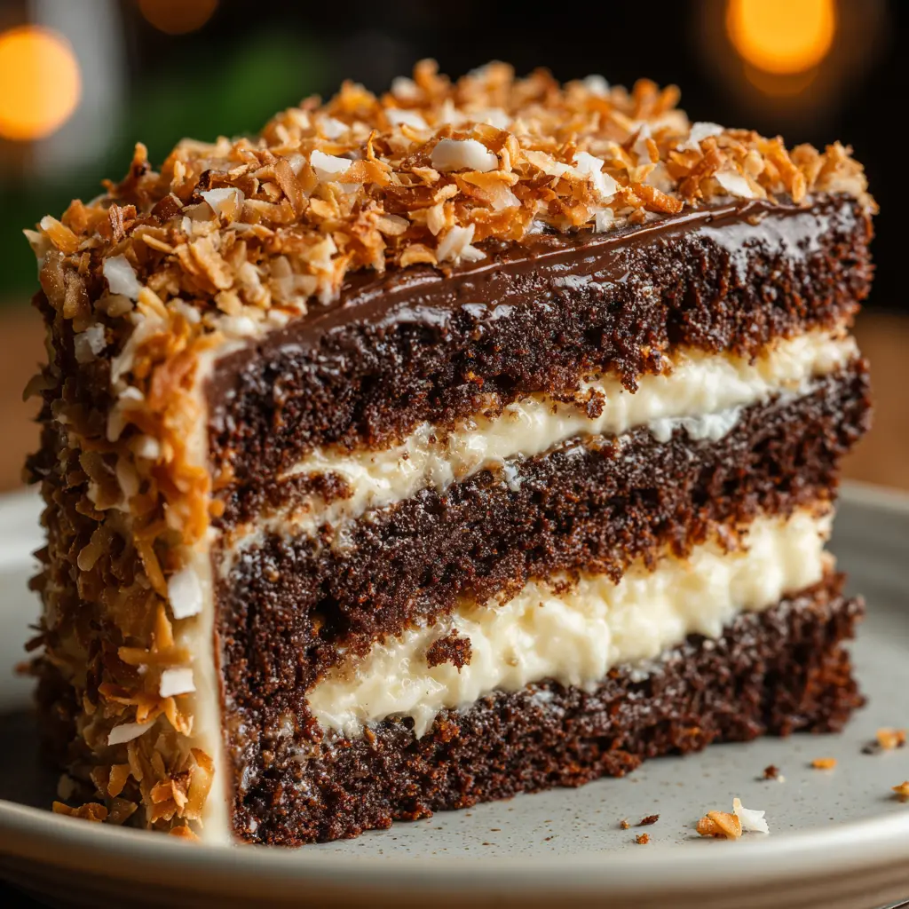 Chocolate Coconut Cream Cake
