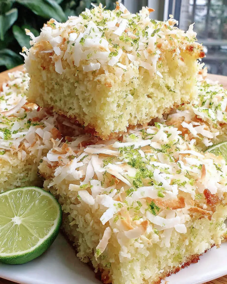 Coconut Lime Cake close up