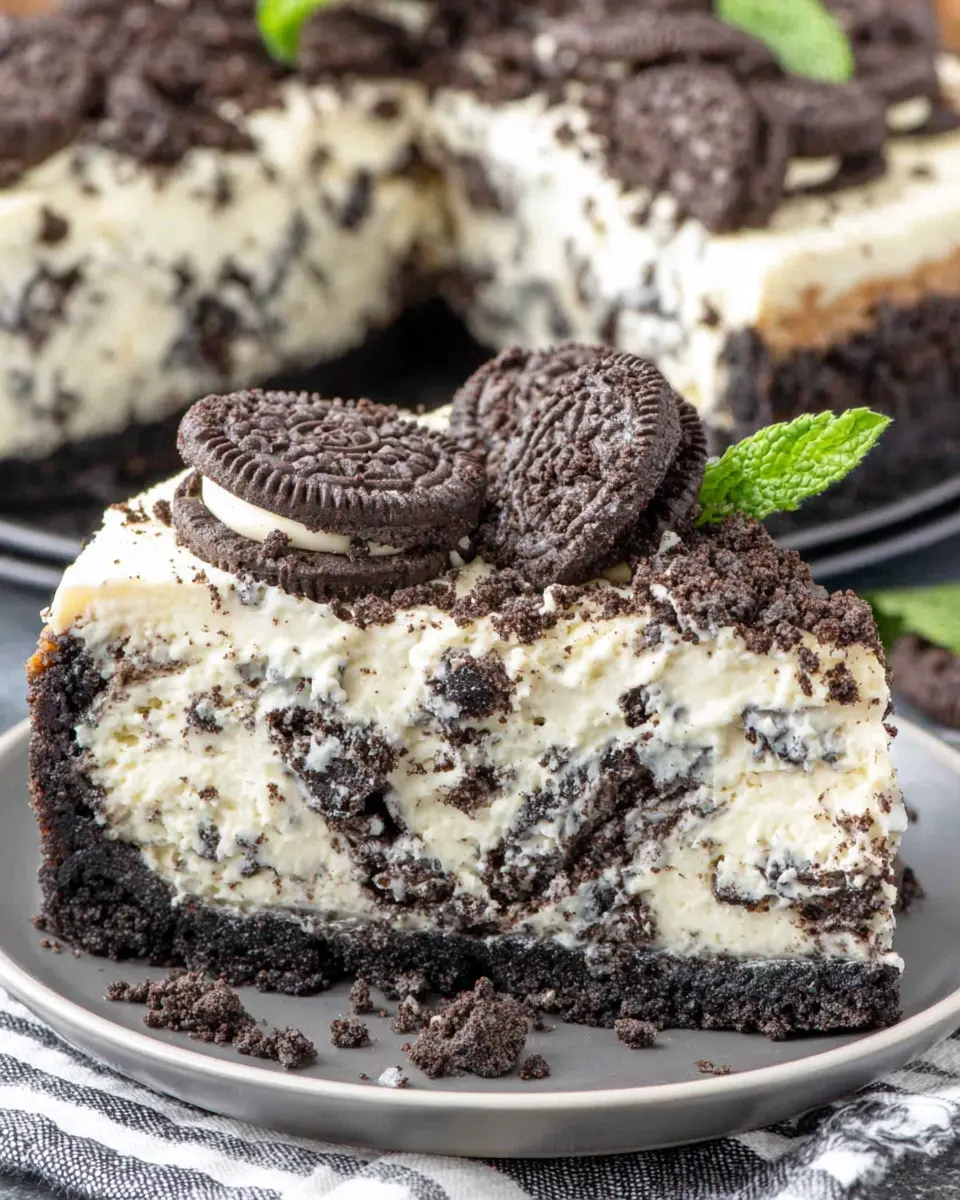 Cookies Cream Cheesecake close up