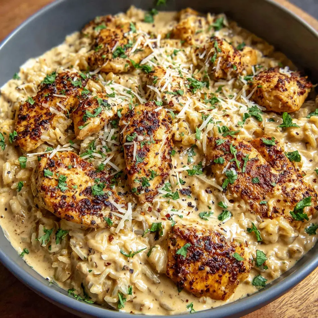 Creamy Cajun Chicken Rice