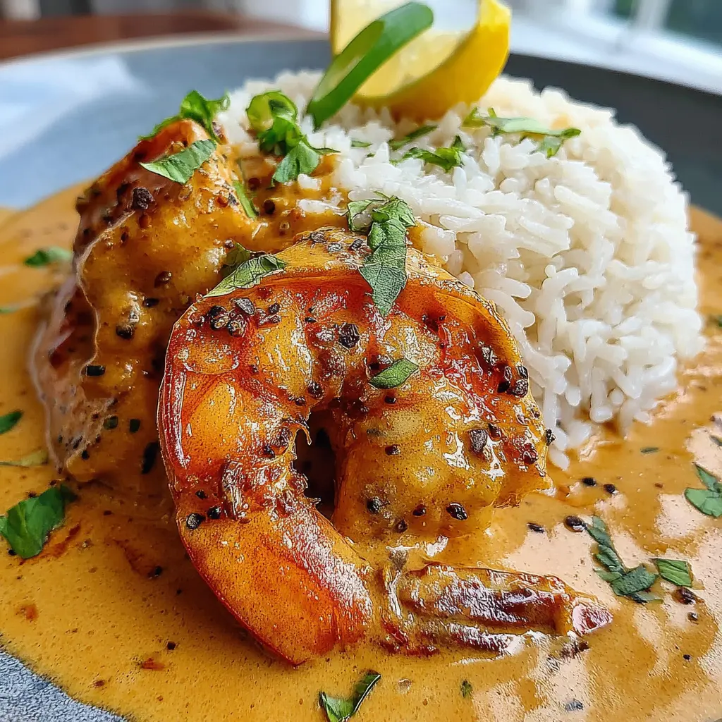 Creamy Cajun Shrimp Rice close up