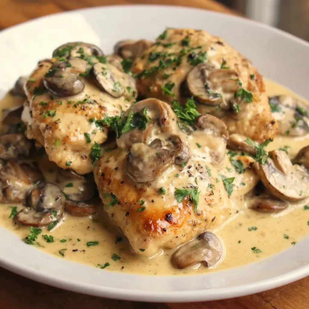 Creamy Garlic Mushroom Chicken