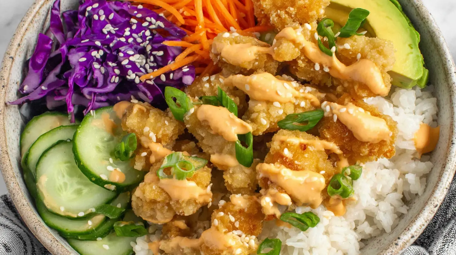 Crispy Rice Chicken Bowl