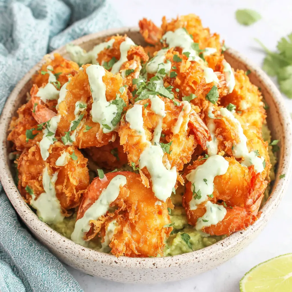 Crispy Shrimp Taco Bowl close up