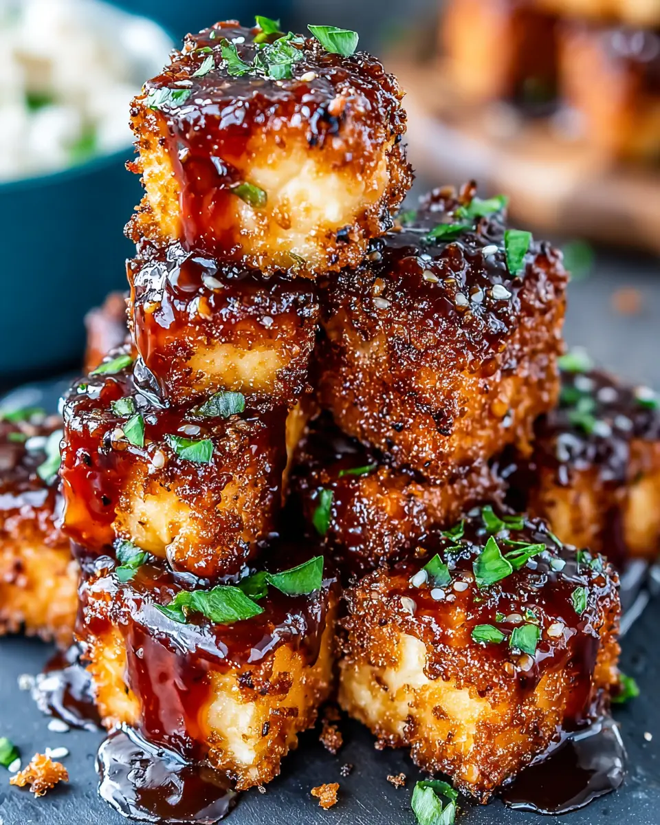 Crispy Sweet Chili Tofu Bowl close up