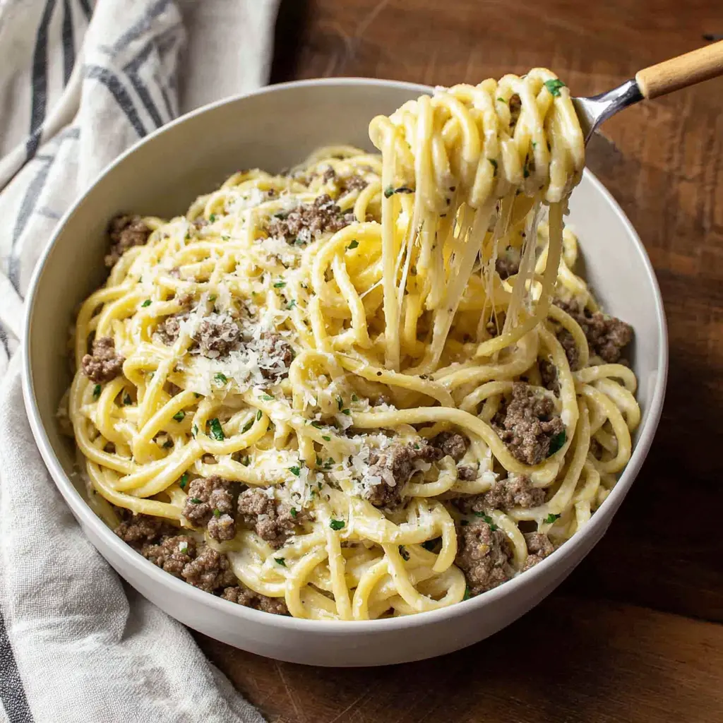 Garlic Butter Beef Noodles