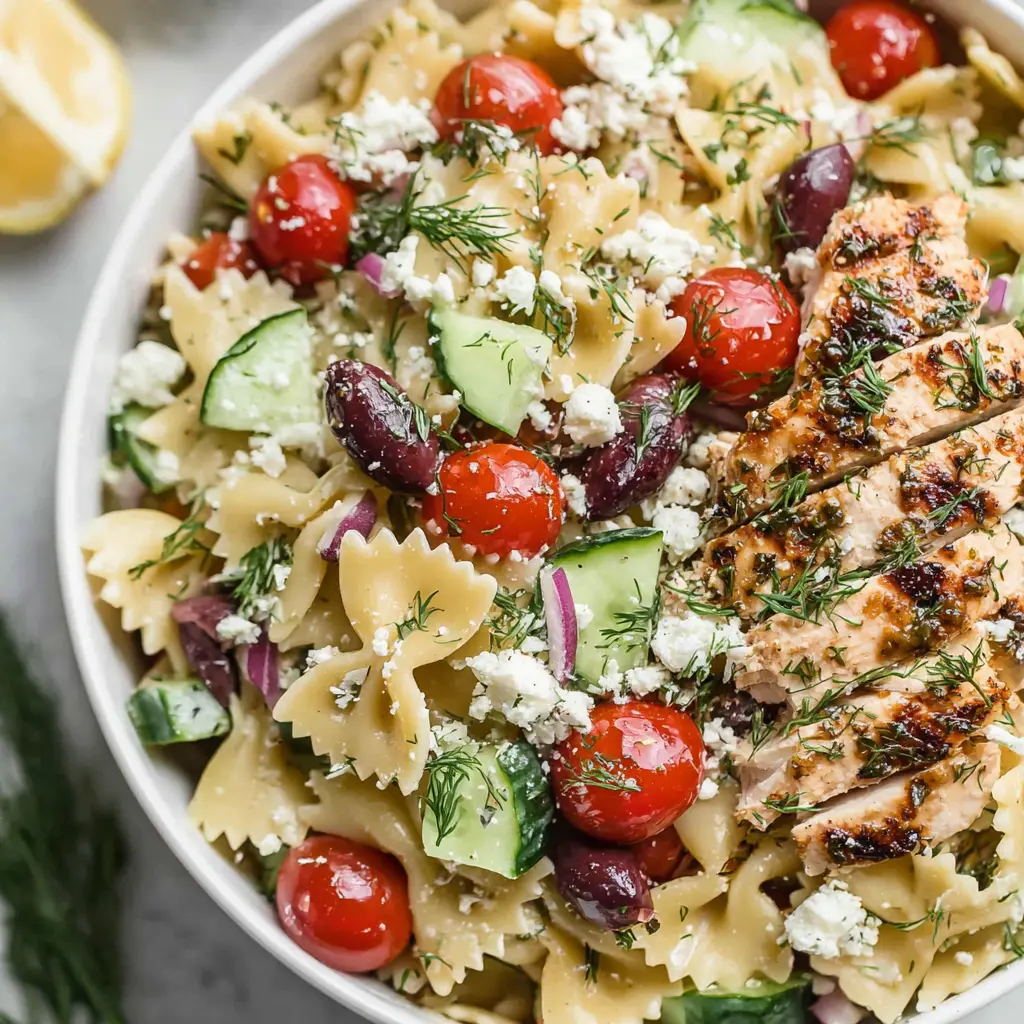 Greek Chicken Pasta Salad