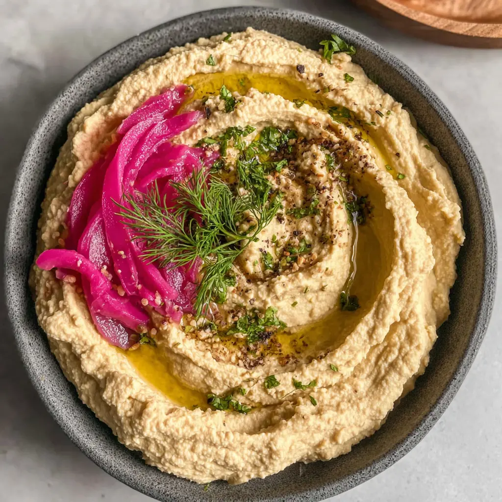 Greek Veggie Hummus Bowl close up