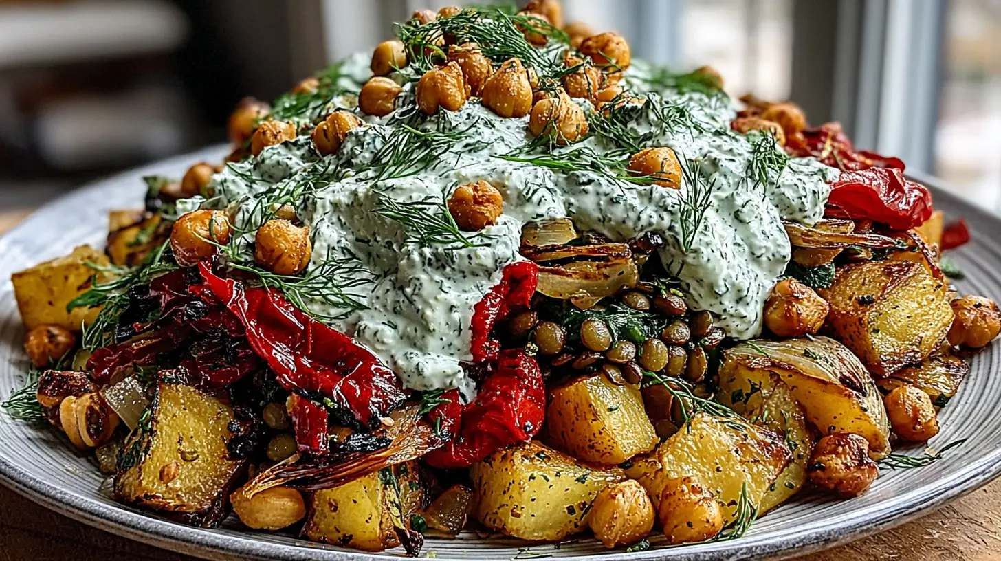 Mediterranean Lentil Bowl final presentation