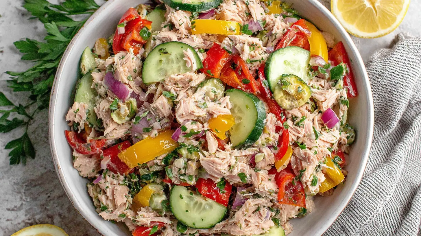 Mediterranean Tuna Salad Bowl final presentation