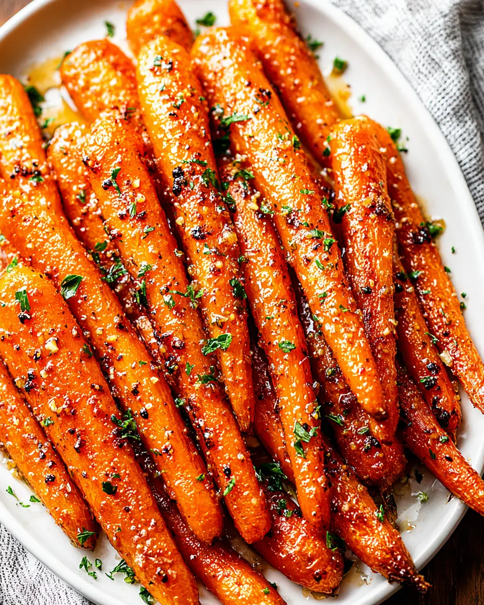 Roasted Honey Carrots close up